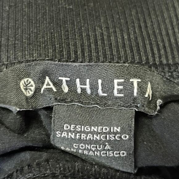 Athleta Women's Black High Waist Straight Leg Athletic Trousers Pants Size 6 - Picture 4 of 5